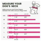 Rolled Leather Dog Collar Soft Round Collars, ID Tag for Small Medium Large Dogs (9-12 inch, Pink) - Retail: $13