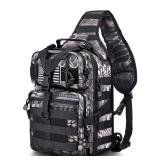 Tactical Sling Bag Pack Military Rover Shoulder Sling Backpack EDC Molle Assault Range Bag - Retail: $27