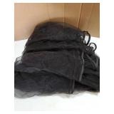 Gothic Long Black Tulle Vampire Cape with Stand-Up Lace Collar for Women (Black) - Retail: $36
