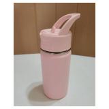Fijinhom 12oz Kids Water Bottle for School, Toddler Bottles with Straws, Stainless Steel Vacuum Insulated Water Bottle for Boys&Girls, Leak-Proof, BPA-Free, Pink - Retail: $10