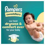 Pampers Swaddlers Diapers, Size 0 (up to 10 lbs), 84 Count, Absorbent, Keeps Baby Dry and Comfortable, Skin Safe Disposable Baby Diapers - Retail: $30