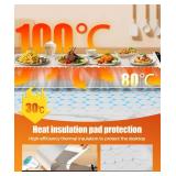 Extra Large Food Warming Mat with Heat-Resistant Pad, 36X15 Inch, 6 Temperature & 6 Timer Settings, Child Lock Safety, Fits More Dishes for Family Dinners and Parties - Retail: $68