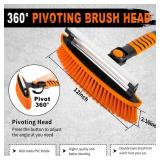 44'' Snow Brush and Ice Scrapers for Car Windshield, Extendable Snow Brush for Car with Ergonomic Foam Grip and 360° Pivoting Brush Head for Car SUV Truck - Retail: $24