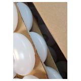 24 Pack 3' Flameless Led Floating Candles, 200 Hour White Battery Operate Waterproof Tealights for Cylinder Vases, Centerpieces at Wedding Decor, Party, Pool - Retail: $23