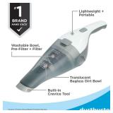 BLACK+DECKER Dustbuster Cordless Handheld Vacuum, Portable Car Vacuum Cordless Rechargeable, Wall Mount, Strong Suction QuickClean (HNVC215B10) - Retail: $33