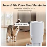 Automatic Cat Feeder - 5L Anti-Clog Cat Food Dispenser Keeps 2-15mm Dry Food Fresh, 10s Voice, 1-6 Meals/Day, Programmable Portions, 180-Day Battery Life, Easy to Clean Auto Pet Feeder for Small Dog -