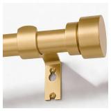 Modern Gold Curtain Rods for Windows 28 to 48 Inches Adjustable Length Heavy Duty 1 Diameter Window Curtain Rod with Decorative Finials for Outdoor Bedroom Kitchen Living Room - Retail: $18'