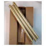 Modern Gold Curtain Rods for Windows 28 to 48 Inches Adjustable Length Heavy Duty 1 Diameter Window Curtain Rod with Decorative Finials for Outdoor Bedroom Kitchen Living Room - Retail: $18'