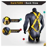KwikSafety - Safety Harness [2 PACK] 4 D-Rings, Shoulder Padding ANSI Tested OSHA Compliant Fall Protection Construction Work - Retail: $95
