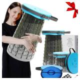 Portable Collapsible Folding Stool Retractable Telescoping Foldable Stool for Adults Heavy Duty Camping Sturdy with Max Load Capacity 1000lbs for Outdoor Fishing Hiking BBQ - Retail: $42'