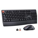 New Wireless Keyboard and Mouse, Computer Keyboard Mouse Combo, 3 DPI Adjustable Mouse Full-Sized Cordless Keyboard, for PC/Computer/Laptop/Windows/Mac, Black. - Retail: $30