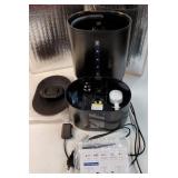 6L Humidifiers for Bedroom Large Room Home, Cool and Warm Humidifier for Baby and Plants Hot Mist Top Fill Desk Humidifier Oil Diffuser, Quiet, Auto Mode,360°Nozzle-Midnight Black - Retail: $36