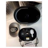 6L Humidifiers for Bedroom Large Room Home, Cool and Warm Humidifier for Baby and Plants Hot Mist Top Fill Desk Humidifier Oil Diffuser, Quiet, Auto Mode,360°Nozzle-Midnight Black - Retail: $36