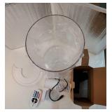 Desktop Fish Tank 3 Gallon Self-Cleaning, Nano Aquarium Goldfish Tank Starter Kit with LED Light & Filter, 360 View for Small Fish, Kids Room & Home Decor (17Color Modes, Large) - Retail: $49