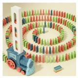 Domino Train Toys Kids Games - Automatic Stacking Creative Game 3+ Year Old - Stem Montessori Toy for Boys 4-6 - Summer Autistic Christmas Birthday Gifts 5 6 Toddler Ages 4-8 - Retail: $25