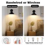 Battery Wall Sconces Set of Two, Battery Operated Sconces, Dimmable Cordless Wall Sconce, RGB Fabric Wall Lights No Hardwired Need, Suitable for Bedroom Living Room Corridor Kitchen - Retail: $25