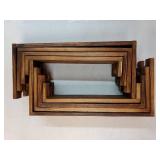 2 Set Wooden Tiered Risers Display Stands for Vendor Events, Stackable Wooden Cupcake Display Stand, Farmhouse Decor Wood Dessert Table Display Set, Vendor Booth Display Items, Food Display Risers for