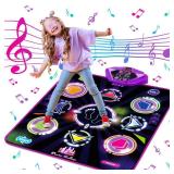 Dance Mat for Kids, Adjustable Volume, Built-in Music, 5 Game Modes, Dancing Game Pad for 3 4 5 6 7 8+ Year Old Girls Boys, Dance Toys Gifts, Perfect Xmas Birthday Gift - Retail: $40