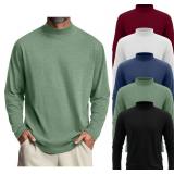 5 Pack Mens Big and Tall Mock Turtleneck Long Sleeve Shirts Plus Size Basic Casual Thermal Pullover Tops Size 5-XL 5 Pack Mens Big and Tall Mock Turtleneck Long Sleeve Shirts Plus Size Basic Casual Thermal Pullover Tops Size 5-XL