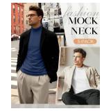 5 Pack Mens Big and Tall Mock Turtleneck Long Sleeve Shirts Plus Size Basic Casual Thermal Pullover Tops Size 5-XL 5 Pack Mens Big and Tall Mock Turtleneck Long Sleeve Shirts Plus Size Basic Casual Thermal Pullover Tops Size 5-XL