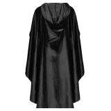 Adult Medieval Renaissance Hooded Cloak Women Short Steampunk Goth Cape with Hood Ponchos Halloween Witch Cosplay 90cm Adult Medieval Renaissance Hooded Cloak Women Short Steampunk Goth Cape with Hood Ponchos Halloween Witch Cosplay 90cm