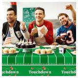 Childom Football Party Decorations,3 Pack Football Tablecloth Disposable Plastic Tablecloth 54' X 108' Plastic Table Cloth for Rectangle Tables,Birthday Party Decor,Parties Supplies for Home,Dinner Childom Football Party Decorations,3 Pack Football Tablecloth Disposable Plastic Tablecloth 54' X 108' Plastic Table Cloth for Rectangle Tables,Birthday Party Decor,Parties Supplies for Home,Dinner