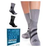 Doctor's Select Plantar Fasciitis Socks - 2 Pairs | Compression Crew Socks for Plantar Fasciitis Relief | Arch Support Socks Doctor's Select Plantar Fasciitis Socks - 2 Pairs | Compression Crew Socks for Plantar Fasciitis Relief | Arch Support Socks