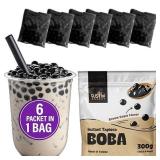 Fusion Select Instant Boba - No-Cook Instant Tapioca Pearls for Bubble Tea Drinks, Hot or Cold Sweet Milk Beverage - Microwave or Heat With Boiling Water - Real Brown Sugar Flavored Balls (6) Fusion Select Instant Boba - No-Cook Instant Tapioca Pearls for Bubble Tea Drinks, Hot or Cold Sweet Milk Beverage - Microwave or Heat With Boiling Water - Real Brown Sugar Flavored Balls (6)