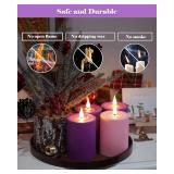 Advent Candles Battery Operated Set of 4, Flameless Candles with Remote Timer for Advent Wreath Church D cor (3 x 5 ) Advent Candles Battery Operated Set of 4, Flameless Candles with Remote Timer for Advent Wreath Church D cor (3 x 5 )
