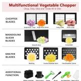 Vegetable Chopper, Onion Chopper Dicer, Mandoline Slicer, Food Chopper with Container, Vegetable Cutter for Salad Potato Carrot Garlic 9 Blades, White Black Vegetable Chopper, Onion Chopper Dicer, Mandoline Slicer, Food Chopper with Container, Vegetable Cutter for Salad Potato Carrot Garlic 9 Blades, White Black
