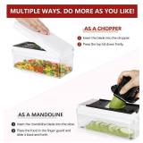 Vegetable Chopper, Onion Chopper Dicer, Mandoline Slicer, Food Chopper with Container, Vegetable Cutter for Salad Potato Carrot Garlic 9 Blades, White Black Vegetable Chopper, Onion Chopper Dicer, Mandoline Slicer, Food Chopper with Container, Vegetable Cutter for Salad Potato Carrot Garlic 9 Blades, White Black