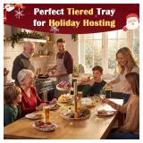 Tiered Charcuterie Board Gift for Women: Bamboo 360 Rotating Round Base with 4 Swivel Trays - White Elephant Gift Valentine Holiday Hosting Christmas Birthday Parties House Warming Gift for Couples Tiered Charcuterie Board Gift for Women: Bamboo 360 Rotating Round Base with 4 Swivel Trays - White Elephant Gift Valentine Holiday Hosting Christmas Birthday Parties House Warming Gift for Couples