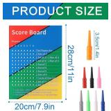 Score Board, Premium Acrylic Scoreboard Score Sheet with 8 Colored Pegs Funny Board Card Game Accessories Suitable for Party Family Friends Game Night Score Board, Premium Acrylic Scoreboard Score Sheet with 8 Colored Pegs Funny Board Card Game Accessories Suitable for Party Family Friends Game Night