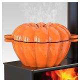 Wood Stove Steamer, Cast Iron Fireplace Humidifier, 2.4 Quart Capacity, Pumpkin Wood Stove and Fireplace Accessories for Decoration and Gifts Wood Stove Steamer, Cast Iron Fireplace Humidifier, 2.4 Quart Capacity, Pumpkin Wood Stove and Fireplace Accessories for Decoration and Gifts