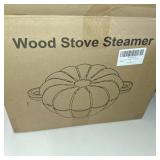 Wood Stove Steamer, Cast Iron Fireplace Humidifier, 2.4 Quart Capacity, Pumpkin Wood Stove and Fireplace Accessories for Decoration and Gifts Wood Stove Steamer, Cast Iron Fireplace Humidifier, 2.4 Quart Capacity, Pumpkin Wood Stove and Fireplace Accessories for Decoration and Gifts