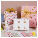MAMUNU Pink and Gold Wrapping Paper Rolls, Birthday Gift Wrapping Paper for Kids Girls Women, Pink Gift Wrap Paper for Birthday Baby Shower Wedding Mother's Day, 4 Mini Rolls - 17 118 Inch Per Roll MAMUNU Pink and Gold Wrapping Paper Rolls, Birthday Gift Wrapping Paper for Kids Girls Women, Pink Gift Wrap Paper for Birthday Baby Shower Wedding Mother's Day, 4 Mini Rolls - 17 118 Inch Per Roll