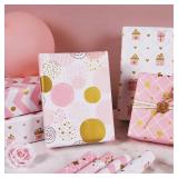 MAMUNU Pink and Gold Wrapping Paper Rolls, Birthday Gift Wrapping Paper for Kids Girls Women, Pink Gift Wrap Paper for Birthday Baby Shower Wedding Mother's Day, 4 Mini Rolls - 17 118 Inch Per Roll MAMUNU Pink and Gold Wrapping Paper Rolls, Birthday Gift Wrapping Paper for Kids Girls Women, Pink Gift Wrap Paper for Birthday Baby Shower Wedding Mother's Day, 4 Mini Rolls - 17 118 Inch Per Roll