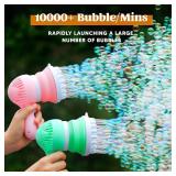 Sloosh 2 PCS Tape-C Charging Bubble Gun Toy for Ages 3-8 Boys Girls with Removable Fan, Bubble Solution, Bubble Machine Gun for Kids, Adults, Summer Toys, Party Favors, Easter, Birthday Gift, Outdoor Sloosh 2 PCS Tape-C Charging Bubble Gun Toy for Ages 3-8 Boys Girls with Removable Fan, Bubble Solution, Bubble Machine Gun for Kids, Adults, Summer Toys, Party Favors, Easter, Birthday Gift, Outdoor