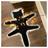 Light Up Fried Cat Rug, Christmas Vacation Decoration Vacation Village Gifts Funny Christmas Decoration Rug with Light Always On or Flashing Halloween Decor (Warm Lights) Light Up Fried Cat Rug, Christmas Vacation Decoration Vacation Village Gifts Funny Christmas Decoration Rug with Light Always On or Flashing Halloween Decor (Warm Lights)