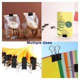 Ufmarine 120 Pcs Mini Binder Clips, Small Binder Clips Black, 15mm Paper Clips for Office Ufmarine 120 Pcs Mini Binder Clips, Small Binder Clips Black, 15mm Paper Clips for Office