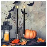 4 Pack 11.5 Inch Black Spiral Taper Candles, Solid Color Thin Candlesticks, Dripeless and Unscented Long Dinner Candle for Home Decoration Halloween Party Celebration 4 Pack 11.5 Inch Black Spiral Taper Candles, Solid Color Thin Candlesticks, Dripeless and Unscented Long Dinner Candle for Home Decoration Halloween Party Celebration