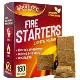 Fire Starter Cubes, 160 pcs - Bulk Pack - Firestarter Squares for Fireplace, Fire Pit, Wood Stove, BBQ, Charcoal, Pellets, Logs, Sticks Ignition - Natural, Odorless & Waterproof, Indoor & Outdoor Fire Starter Cubes, 160 pcs - Bulk Pack - Firestarter Squares for Fireplace, Fire Pit, Wood Stove, BBQ, Charcoal, Pellets, Logs, Sticks Ignition - Natural, Odorless & Waterproof, Indoor & Outdoor