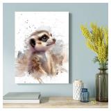 Watercolor Meerkat Painting Wall Art Cute Meerkats Portrait Poster Funny Wild Animal Pictures Wall Decor Framed Canvas Print for Living Room Bedroom Bathroom Kid's Room Corridor Decoration 12x16 inch Watercolor Meerkat Painting Wall Art Cute Meerkats Portrait Poster Funny Wild Animal Pictures Wall Decor Framed Canvas Print for Living Room Bedroom Bathroom Kid's Room Corridor Decoration 12x16 inch