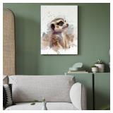 Watercolor Meerkat Painting Wall Art Cute Meerkats Portrait Poster Funny Wild Animal Pictures Wall Decor Framed Canvas Print for Living Room Bedroom Bathroom Kid's Room Corridor Decoration 12x16 inch Watercolor Meerkat Painting Wall Art Cute Meerkats Portrait Poster Funny Wild Animal Pictures Wall Decor Framed Canvas Print for Living Room Bedroom Bathroom Kid's Room Corridor Decoration 12x16 inch