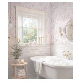 60 ROLLS - of Heroad Floral Peel and Stick Wallpaper Pink Contact Paper Vintage Boho Wallpaper Peel and Stick Removable Watercolor Flower Contact Paper for Bedroom Cabinet Decoration Self-adhesive Vin 60 ROLLS - of Heroad Floral Peel and Stick Wallpaper Pink Contact Paper Vintage Boho Wallpaper Peel and Stick Removable Watercolor Flower Contact Paper for Bedroom Cabinet Decoration Self-adhesive Vin