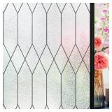 6 ROLLS - of Windimiley Window Privacy Film Stained Glass Static Clings, Bathroom Frosted Leaded Decorative Window Stickers, UV Heat Blocking Opaque Removable for Home Door Coverings (17.5 x 78.8in,Pu 6 ROLLS - of Windimiley Window Privacy Film Stained Glass Static Clings, Bathroom Frosted Leaded Decorative Window Stickers, UV Heat Blocking Opaque Removable for Home Door Coverings (17.5 x 78.8in,Pu