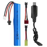 sea jump 7.4V 10C 3000mAh with SM-2P Plug and USB Charging Cable Applicable to MP5K M4 M110 SRB1200 SRB400 SRB400 SUB Air Gun Gel Water Droplet Explosion Toy Gun Remote Control Toy Car Battery sea jump 7.4V 10C 3000mAh with SM-2P Plug and USB Charging Cable Applicable to MP5K M4 M110 SRB1200 SRB400 SRB400 SUB Air Gun Gel Water Droplet Explosion Toy Gun Remote Control Toy Car Battery