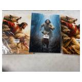 3 Pieces Biblical Saving the Lamb Wall Art 16x12 3 Pieces Biblical Saving the Lamb Wall Art 16x12