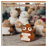 LOT OF THREE - Handmade Knitted Poo Doll with Positive Card - Funny Emotional Support Gift, Creative Desk Decor for Christmas, Birthdays, Valentine s Day, Family, Friends, Coworkers LOT OF THREE - Handmade Knitted Poo Doll with Positive Card - Funny Emotional Support Gift, Creative Desk Decor for Christmas, Birthdays, Valentine s Day, Family, Friends, Coworkers