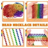 24 PCS Rainbow Beads Necklaces, 33' Round Pride Beaded Bulk, LGBT Colorful Plastic Bead Necklaces, 6 Colors Pride Month Parade Throw Accessories Stuff for Gay Lesbian Party Supplies Decorations 24 PCS Rainbow Beads Necklaces, 33' Round Pride Beaded Bulk, LGBT Colorful Plastic Bead Necklaces, 6 Colors Pride Month Parade Throw Accessories Stuff for Gay Lesbian Party Supplies Decorations